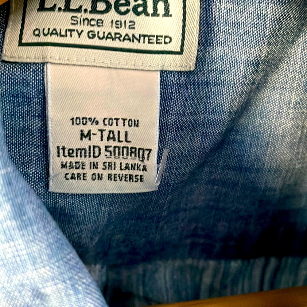 LL Bean men’s chambray shirt! Brand new!